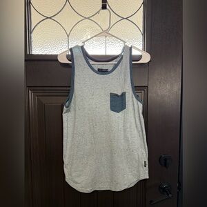 Ocean Current Gray and Blue Tank Top